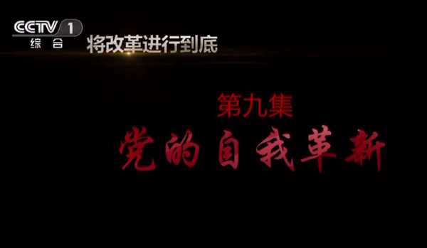 《將改革進行到底》 第九集 《黨的自我革新》
